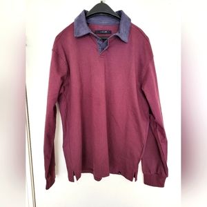 Men's Long Sleeve Polo Shirt-Medium